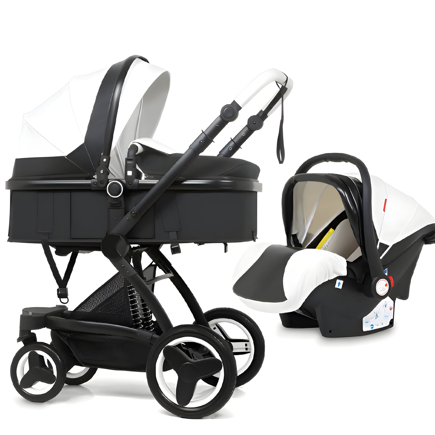 Premium Leather 3-in-1 Baby Stroller
