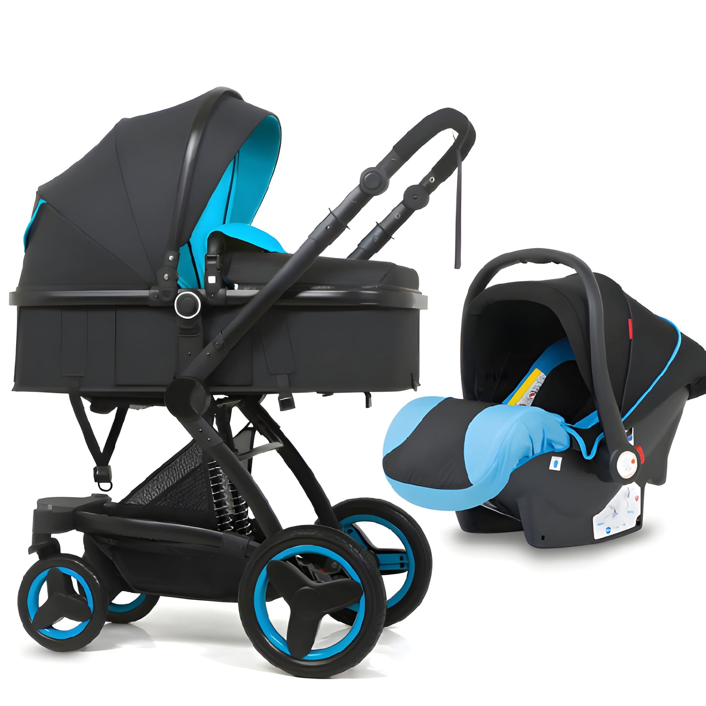 Premium Oxford Cotton 3-in-1 Baby Stroller