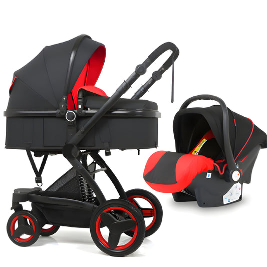 Premium Oxford Cotton 3-in-1 Baby Stroller