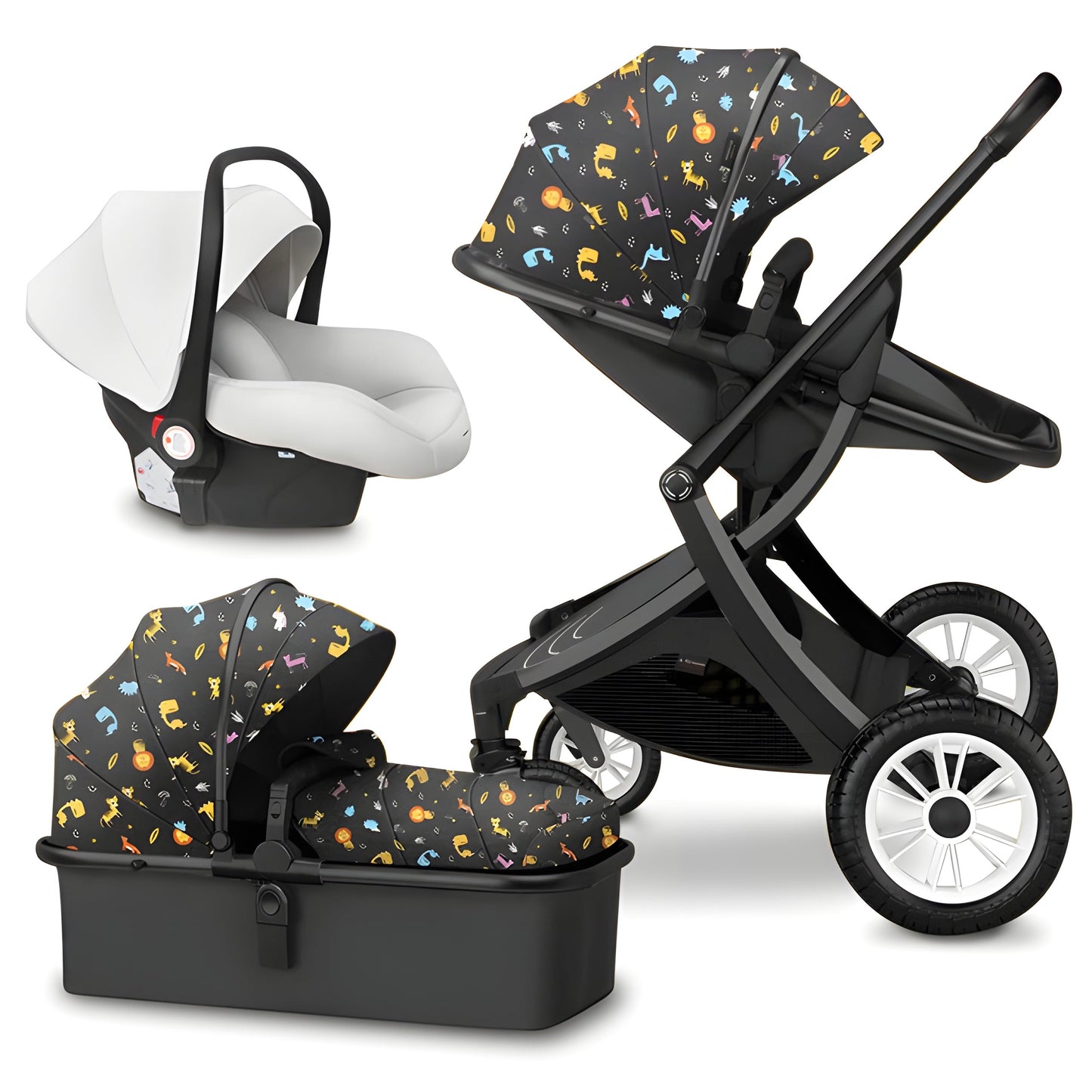 Deluxe 3-in-1 Baby Stroller