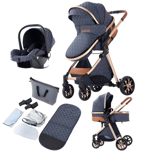 Luxury 3-in-1 Baby Stroller
