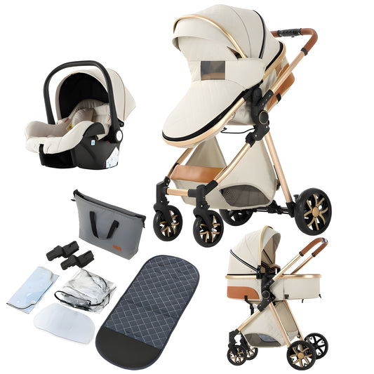 Luxury 3-in-1 Baby Stroller