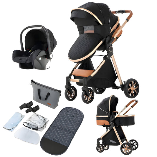 Luxury 3-in-1 Baby Stroller