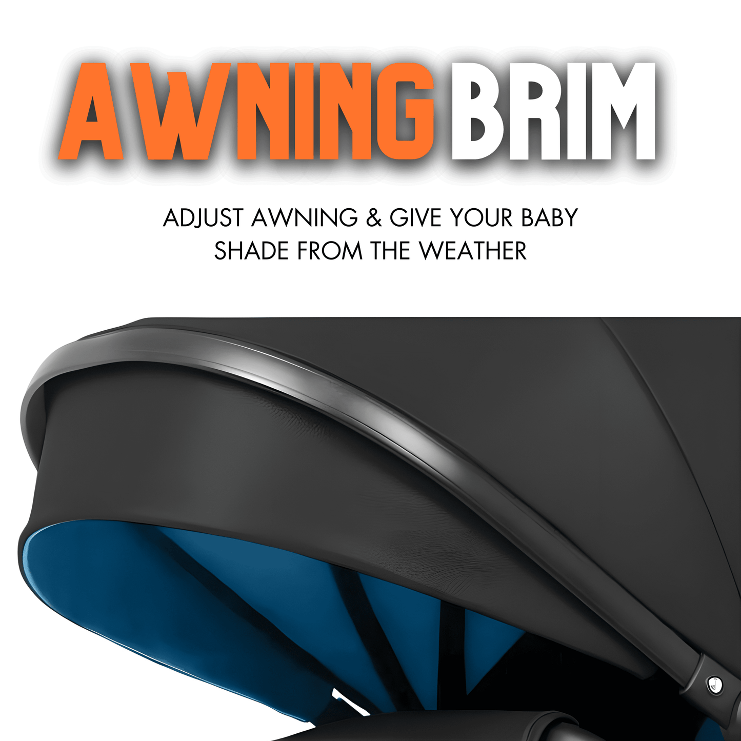 Premium Oxford Cotton 3-in-1 Baby Stroller