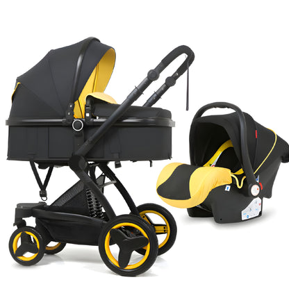 Premium Oxford Cotton 3-in-1 Baby Stroller
