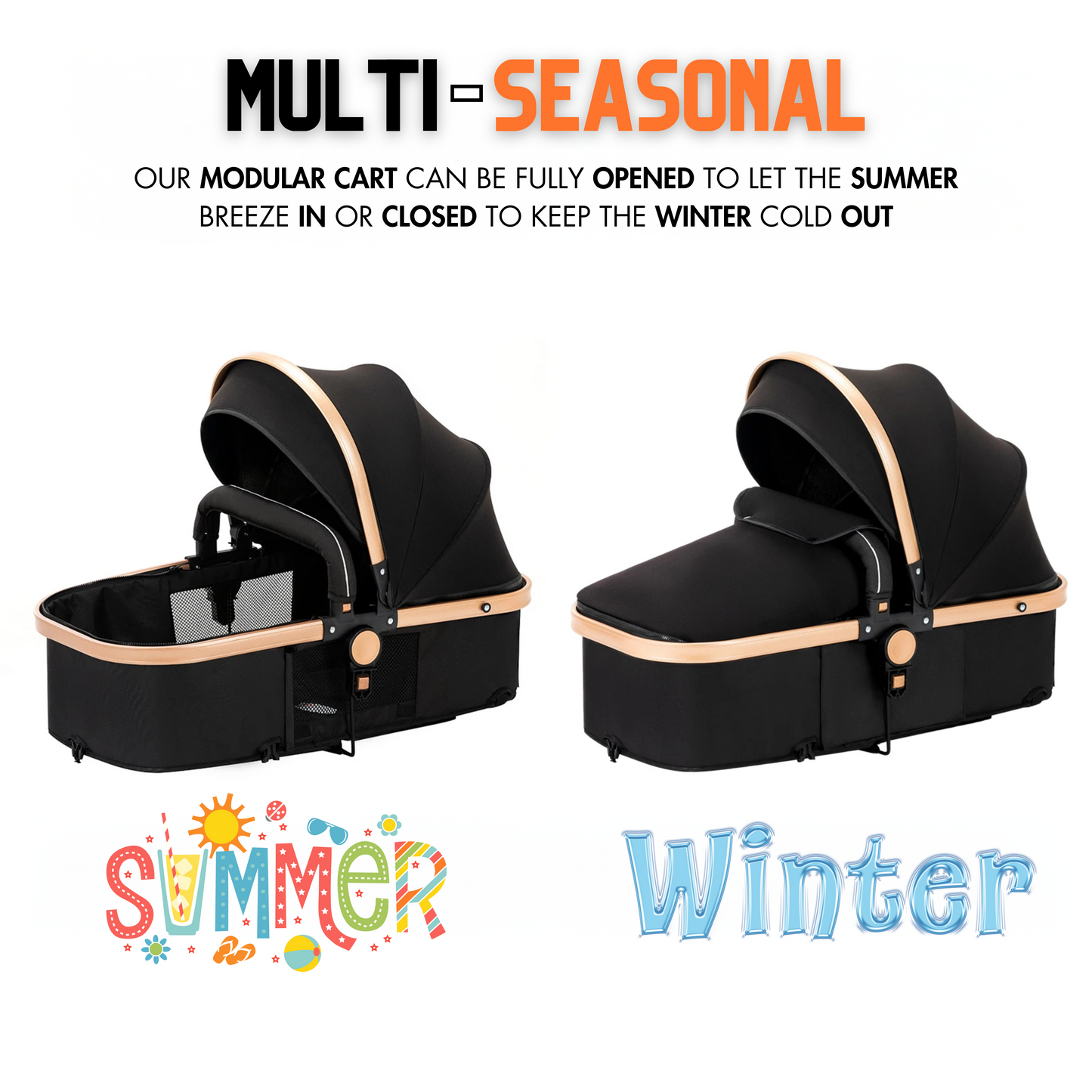 Premium 3-in-1 Baby Stroller