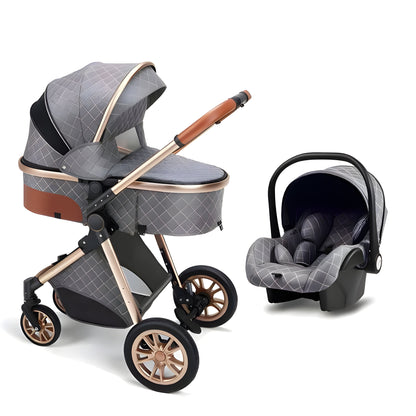 Luxury 3-in-1 Baby Stroller
