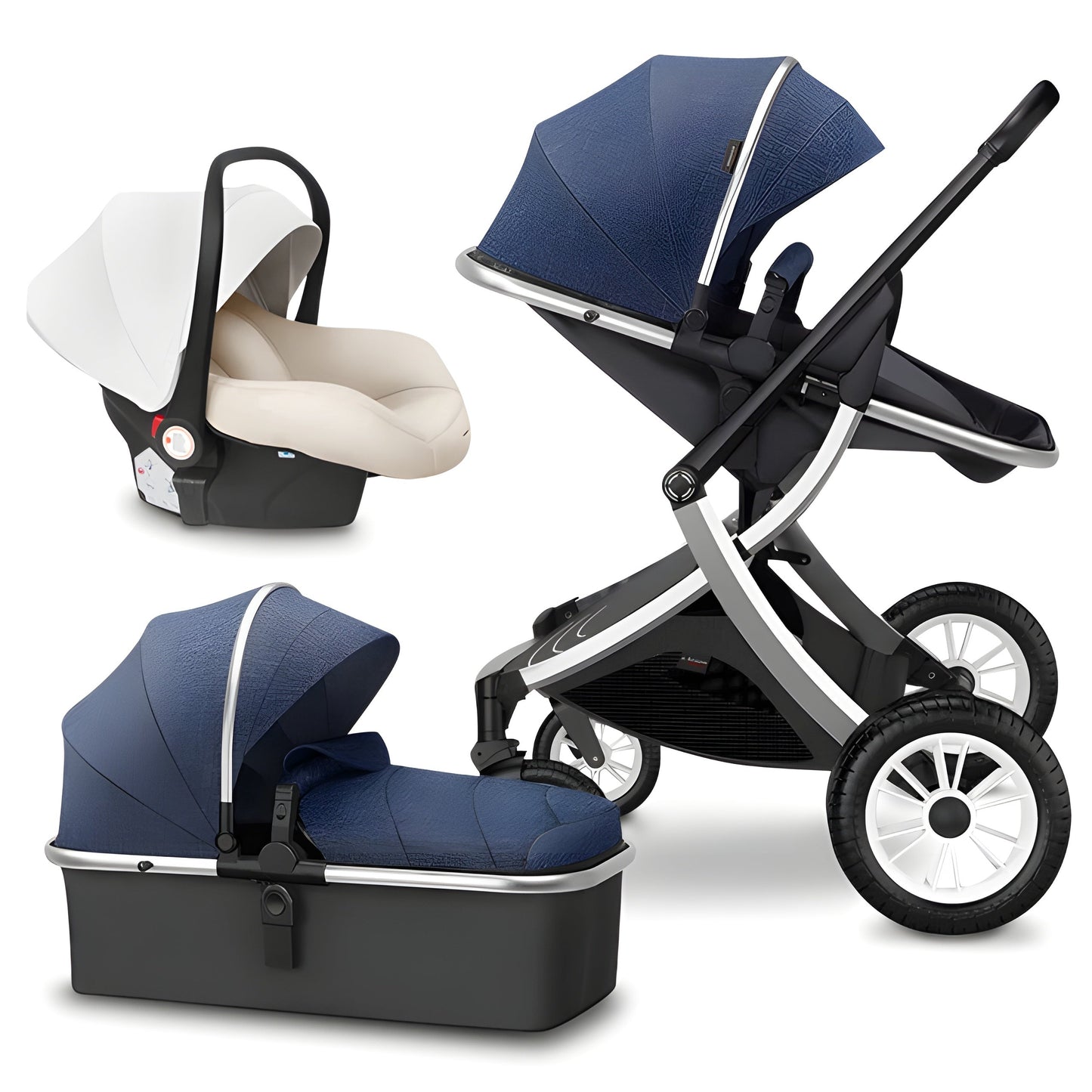 Deluxe 3-in-1 Baby Stroller
