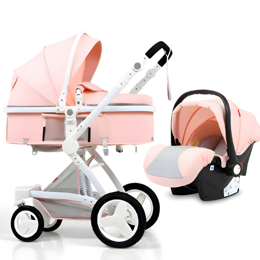 Premium Oxford Cotton 3-in-1 Baby Stroller