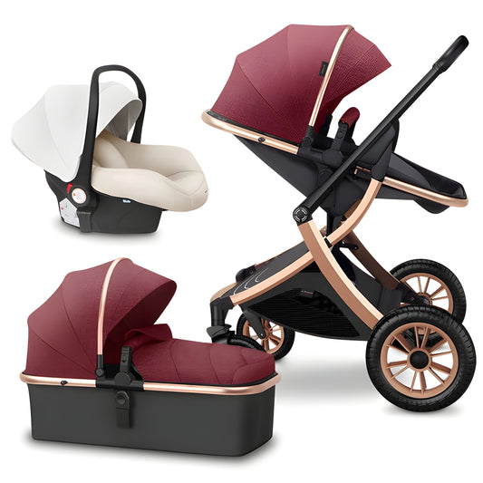 Deluxe 3-in-1 Baby Stroller