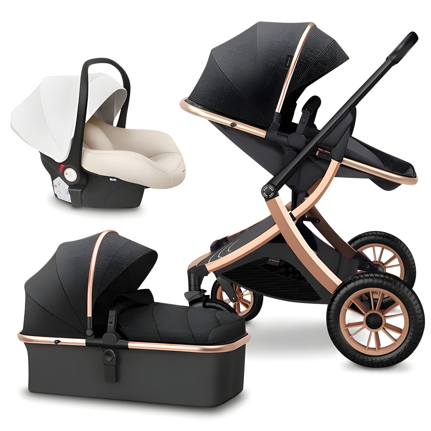 Deluxe 3-in-1 Baby Stroller