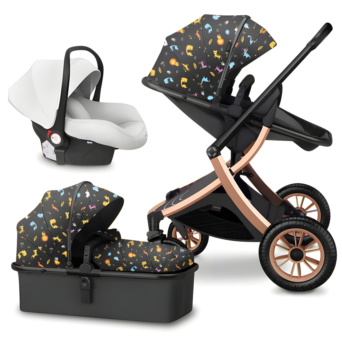 Deluxe 3-in-1 Baby Stroller