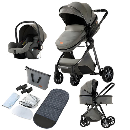 Luxury 3-in-1 Baby Stroller