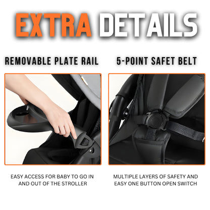 Deluxe Twin Baby Stroller