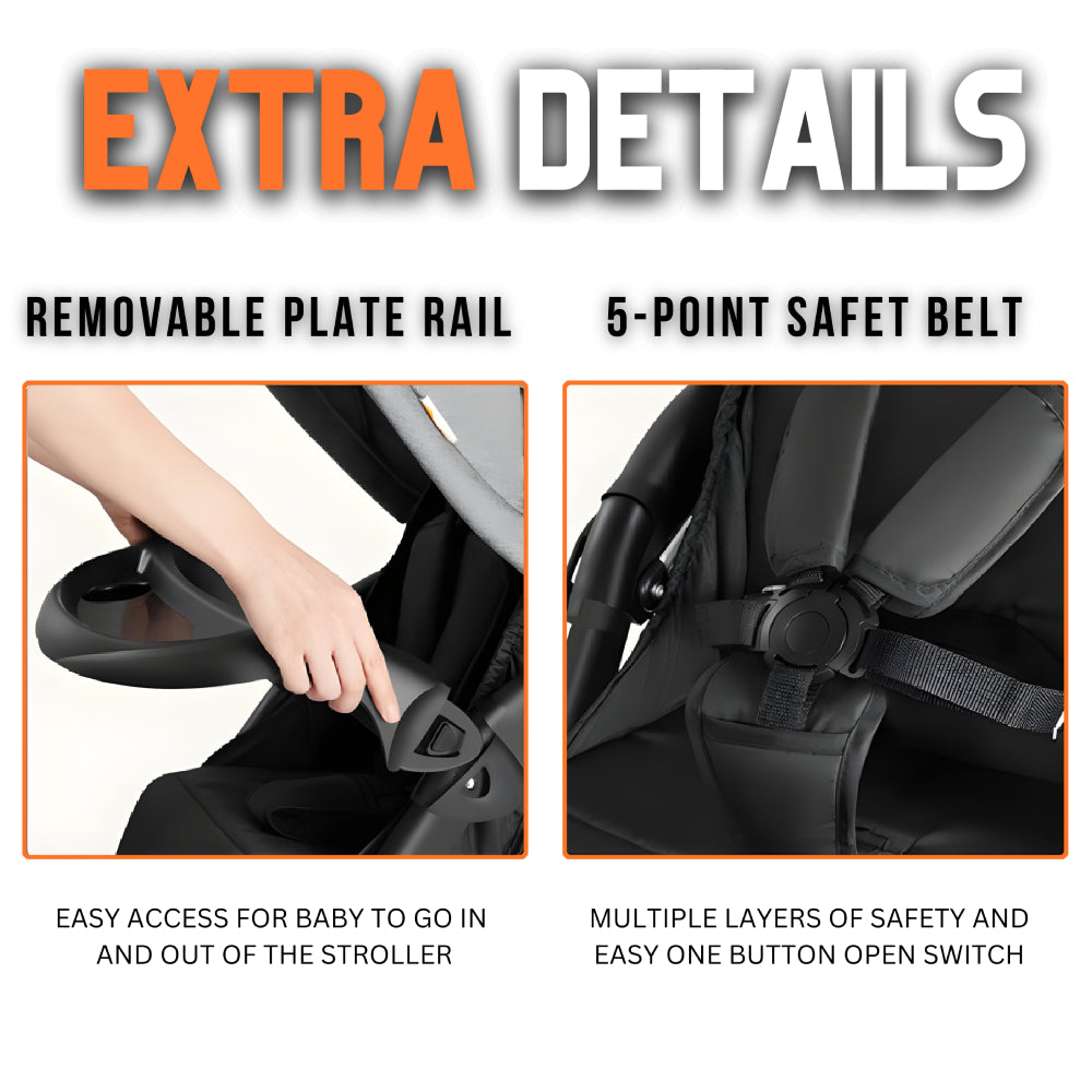 Deluxe Twin Baby Stroller