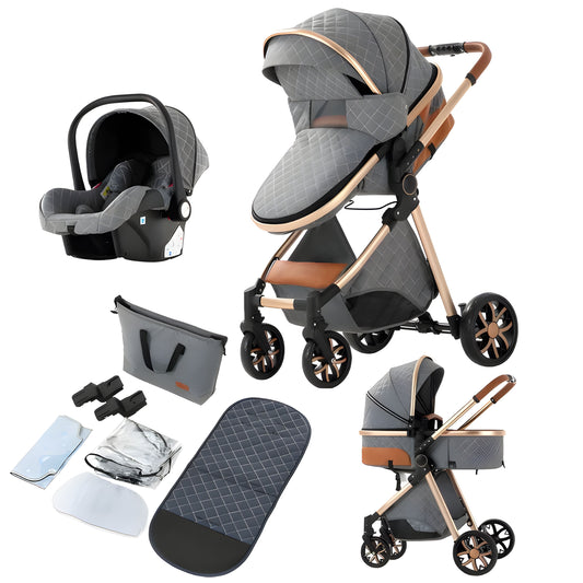 Luxury 3-in-1 Baby Stroller