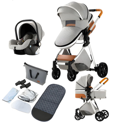 Luxury 3-in-1 Baby Stroller