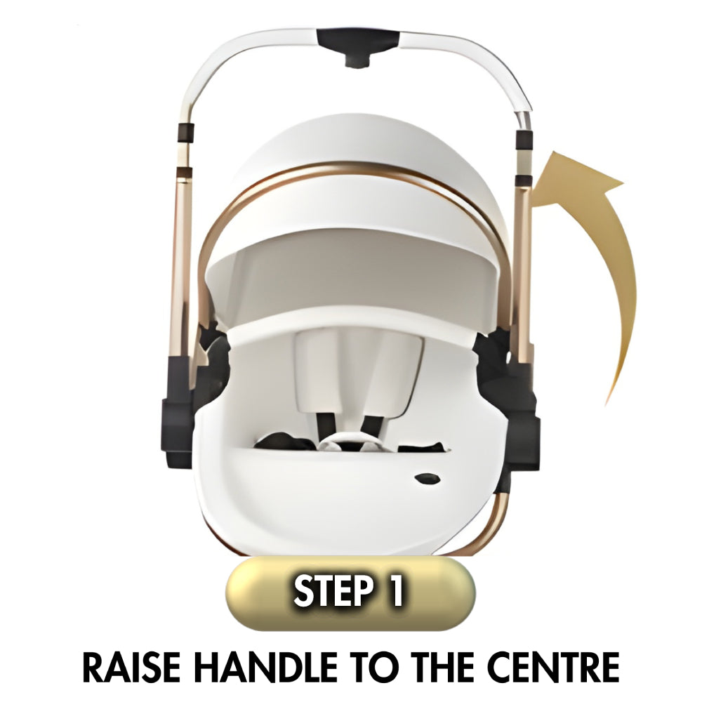 Luxury Leather 360° Rotating 3-in-1 Baby Stroller