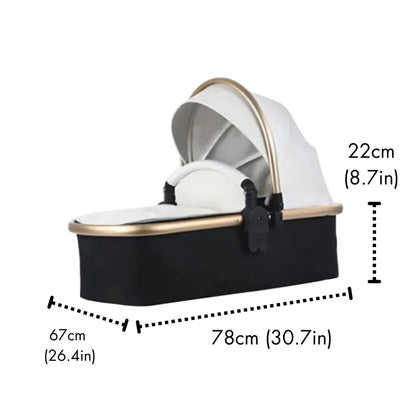 Luxury Leather 360° Rotating 3-in-1 Baby Stroller