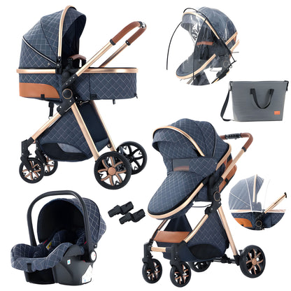 Luxury 3-in-1 Baby Stroller