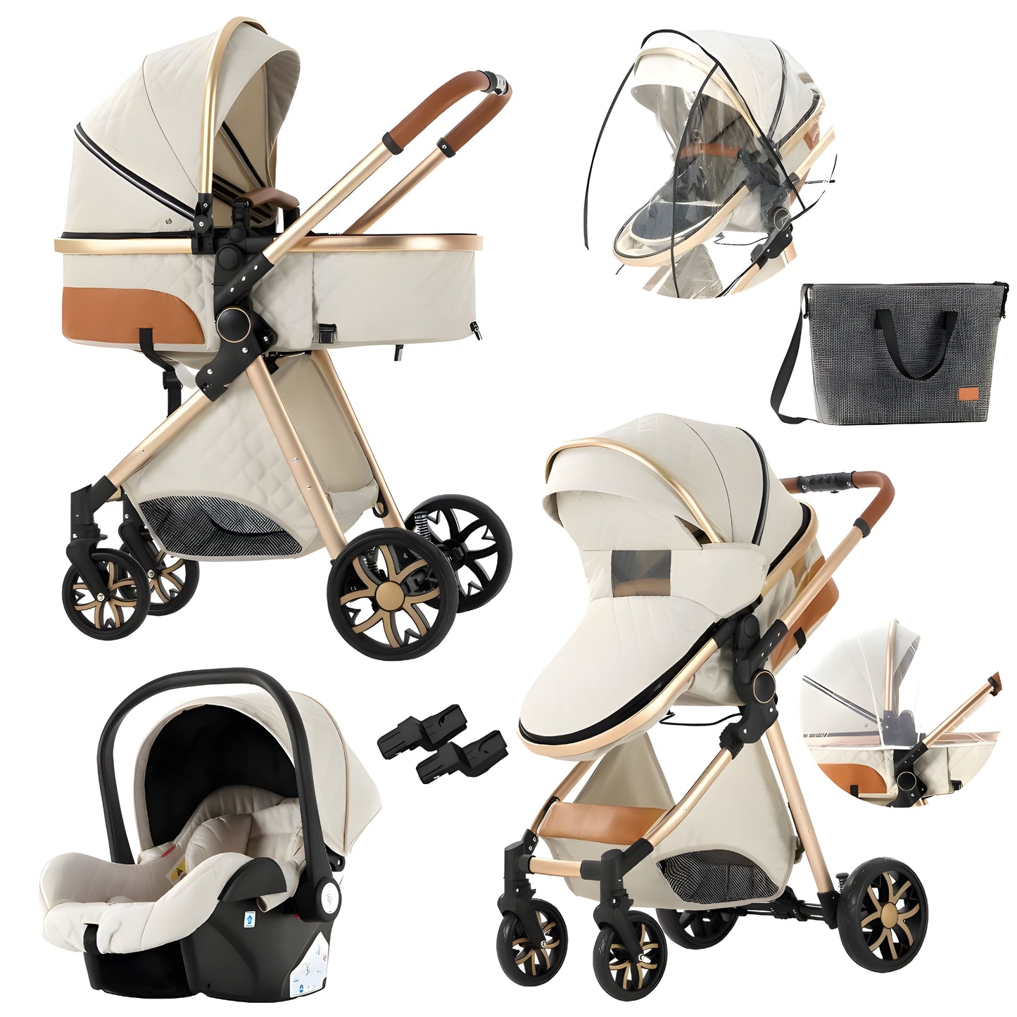 Luxury 3-in-1 Baby Stroller