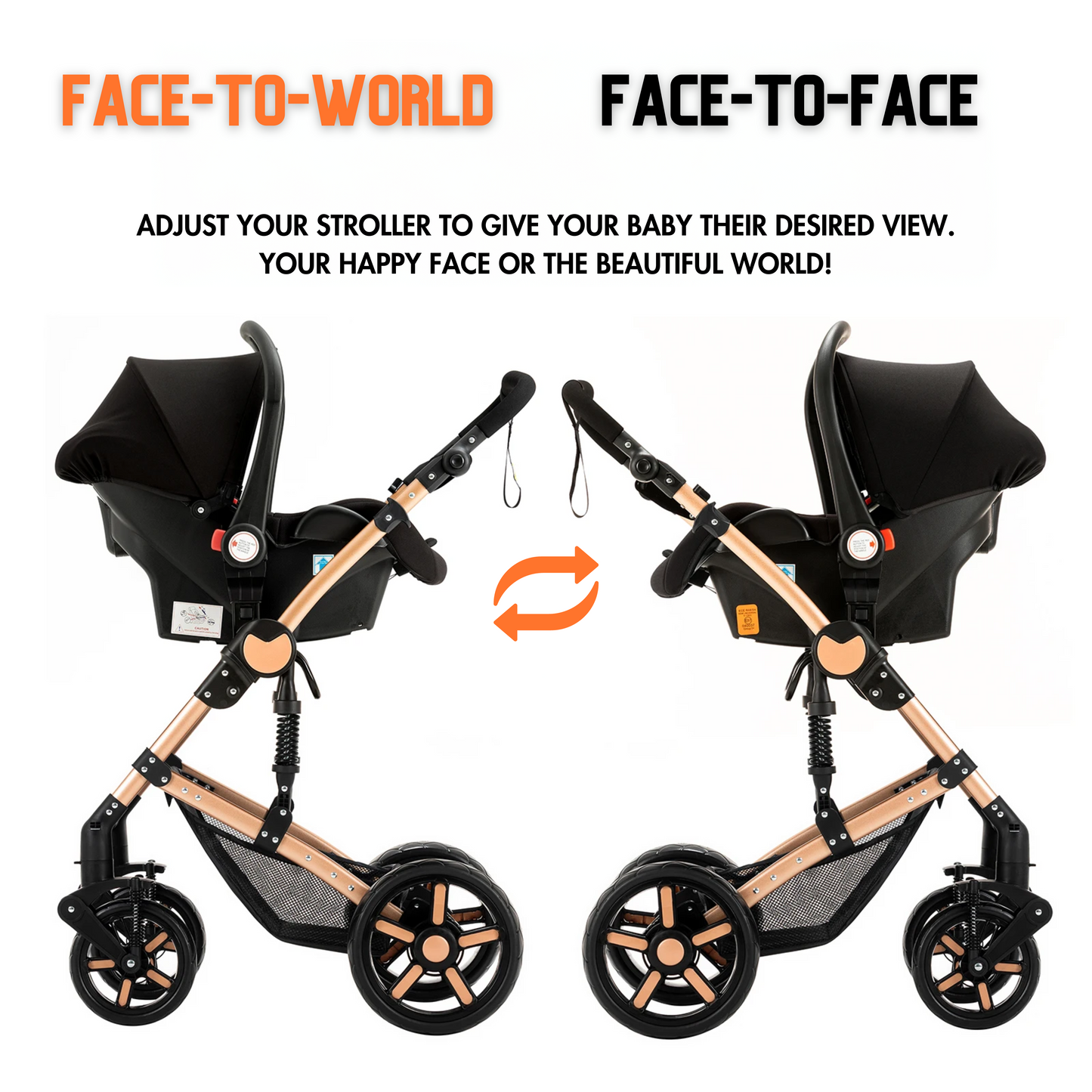 Premium 3-in-1 Baby Stroller