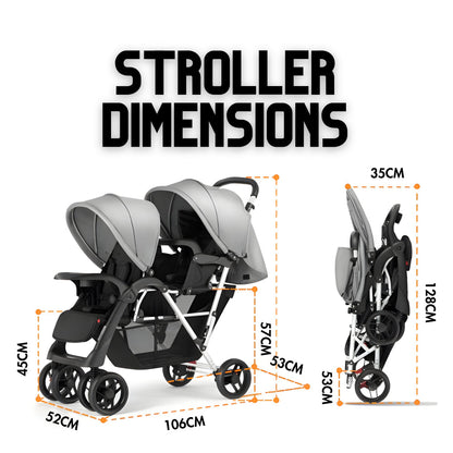 Deluxe Twin Baby Stroller