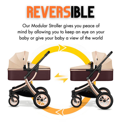 Deluxe 3-in-1 Baby Stroller