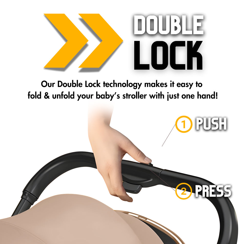 Deluxe 3-in-1 Baby Stroller