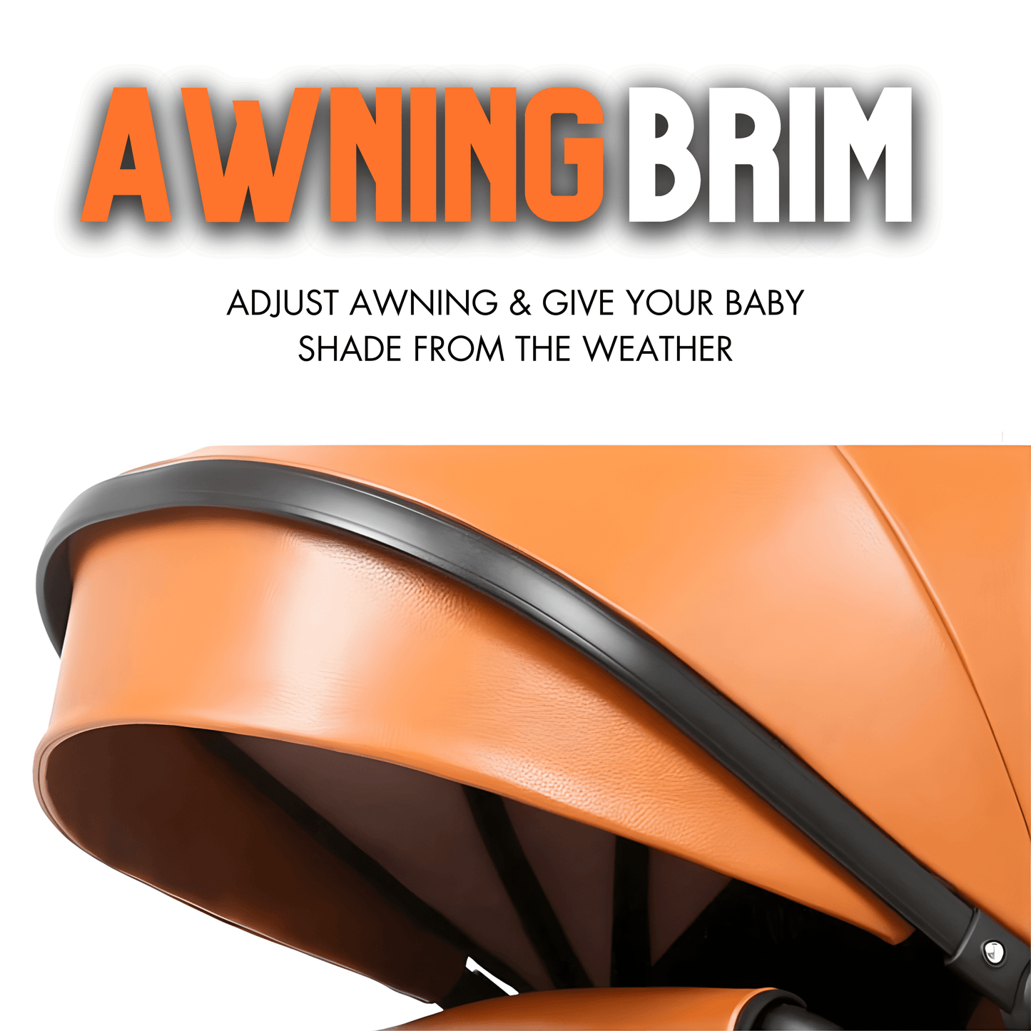 Premium Leather 3-in-1 Baby Stroller