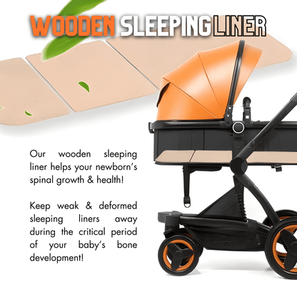 Premium Leather 3-in-1 Baby Stroller