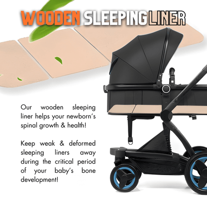 Premium Oxford Cotton 3-in-1 Baby Stroller