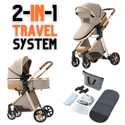 Luxury 2-in-1 Baby Stroller